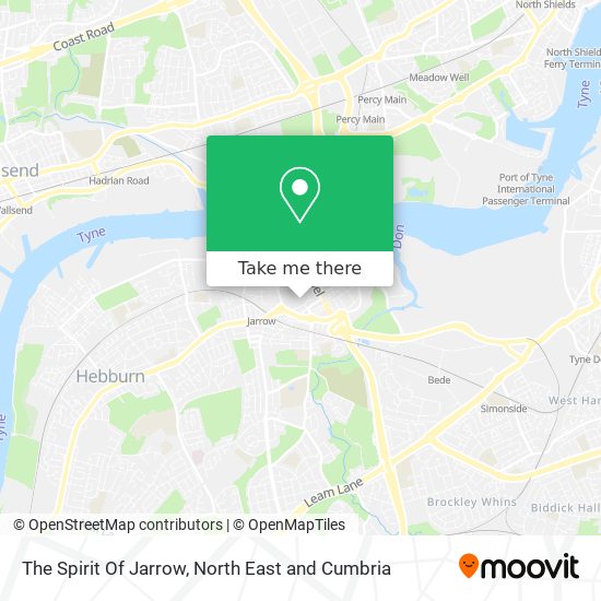 The Spirit Of Jarrow map