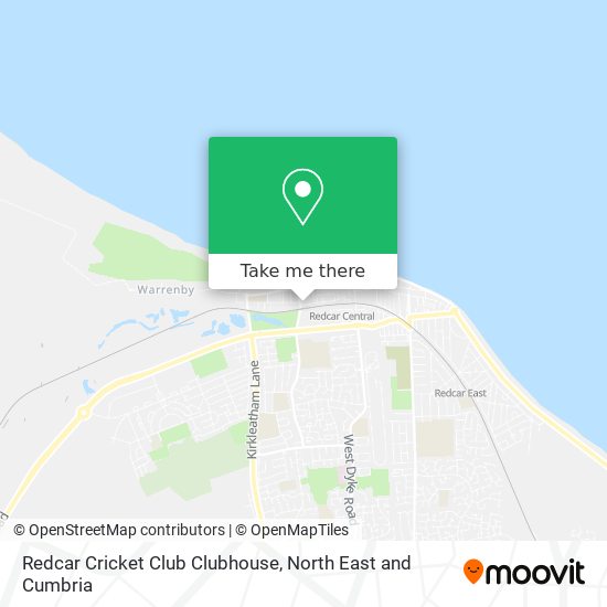 Redcar Cricket Club Clubhouse map