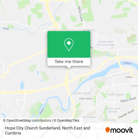 Hope City Church Sunderland map
