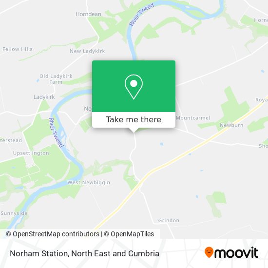 Norham Station map