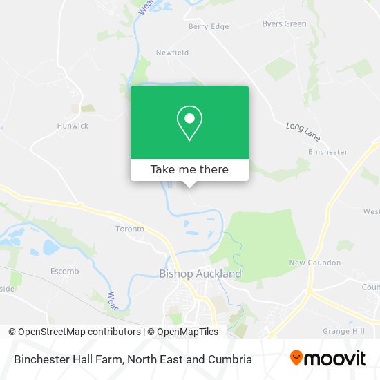 Binchester Hall Farm map