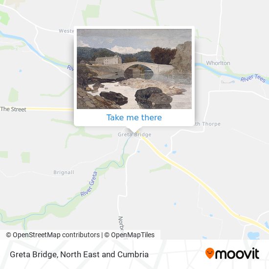 Greta Bridge map