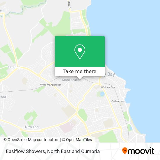 Easiflow Showers map