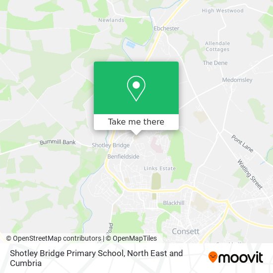 Shotley Bridge Primary School map