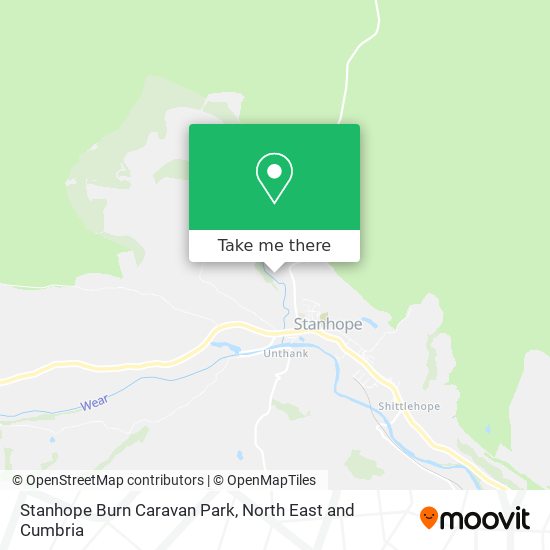 Stanhope Burn Caravan Park map