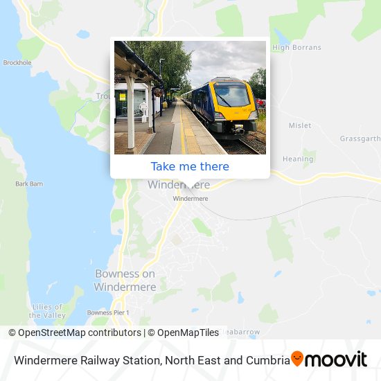 Windermere Railway Station map