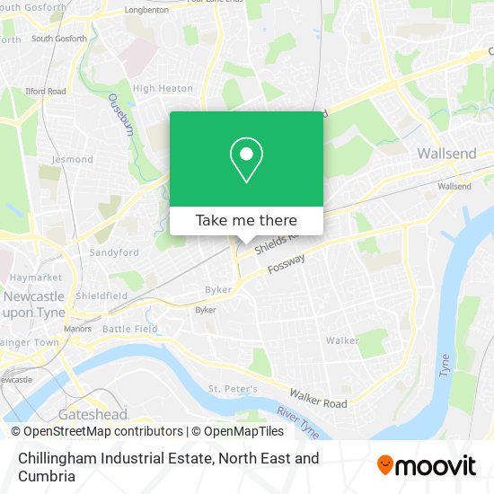 Chillingham Industrial Estate map