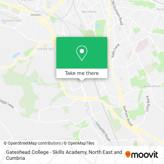Gateshead College - Skills Academy map