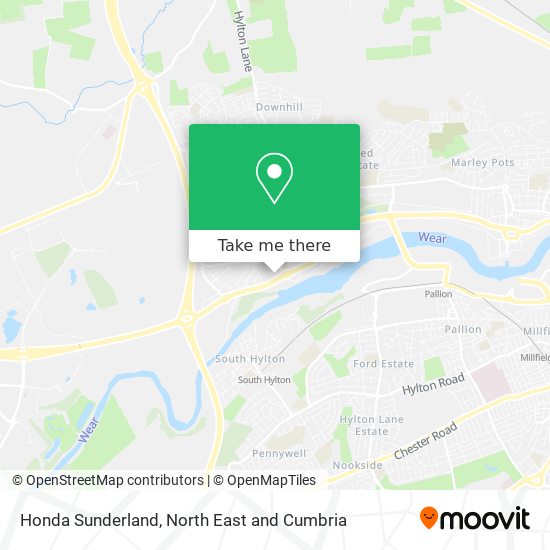 Honda Sunderland map