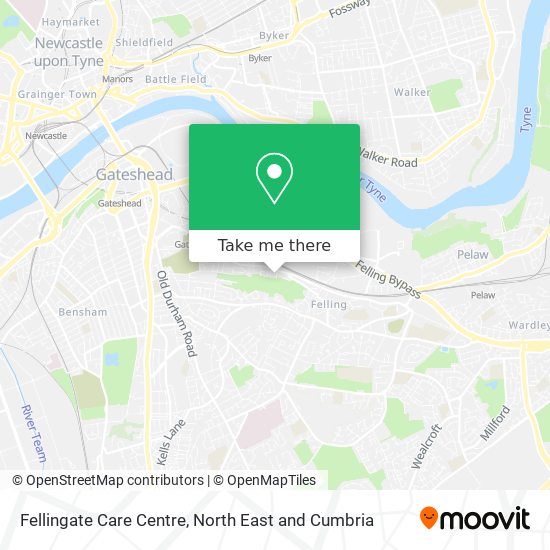 Fellingate Care Centre map