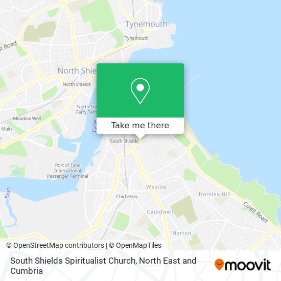 South Shields Spiritualist Church map