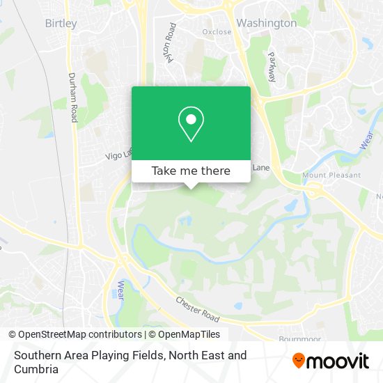 Southern Area Playing Fields map