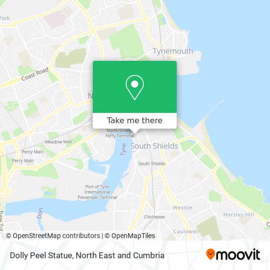 Dolly Peel Statue map