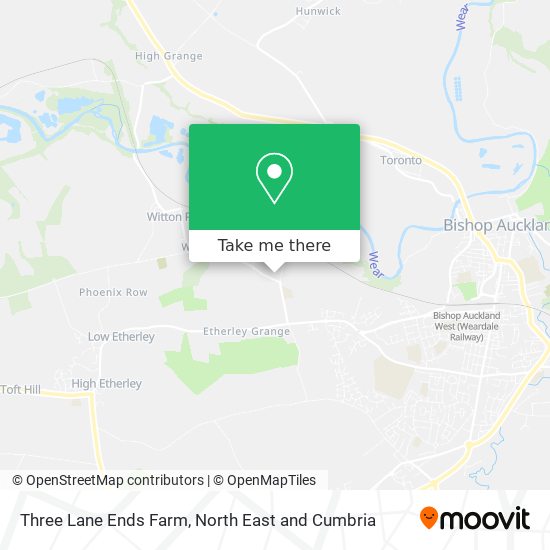 Three Lane Ends Farm map