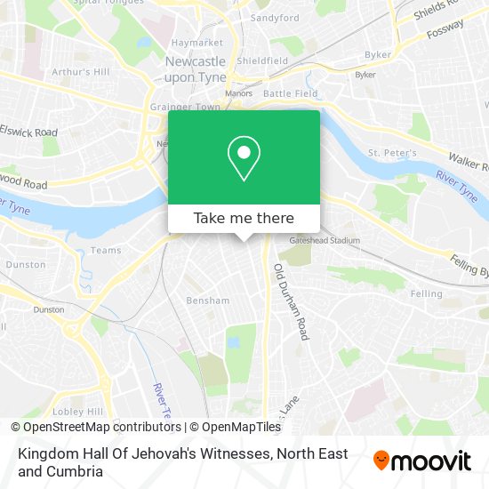 Kingdom Hall Of Jehovah's Witnesses map