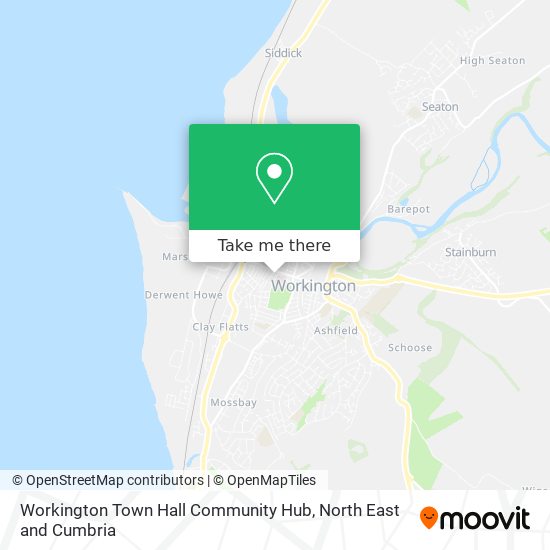 Workington Town Hall Community Hub map