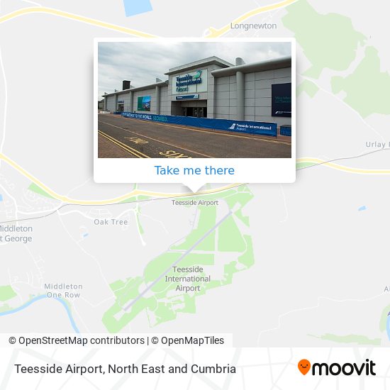 Teesside Airport map