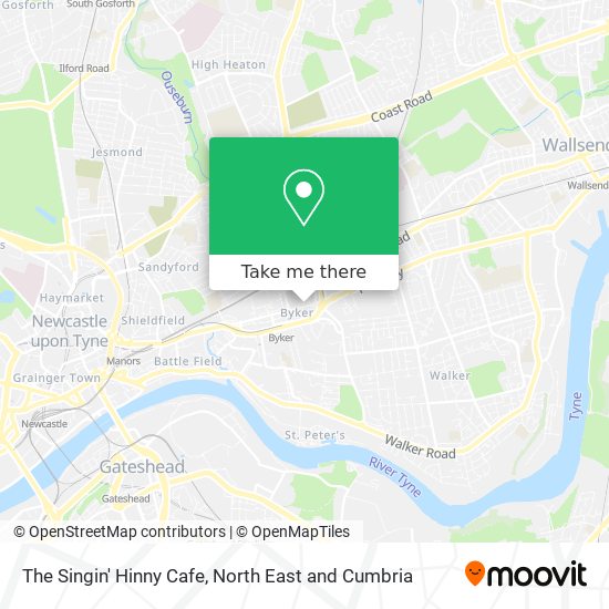 The Singin' Hinny Cafe map