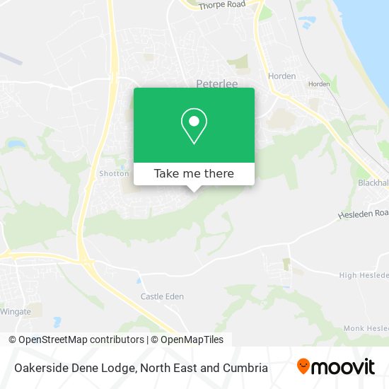 Oakerside Dene Lodge map