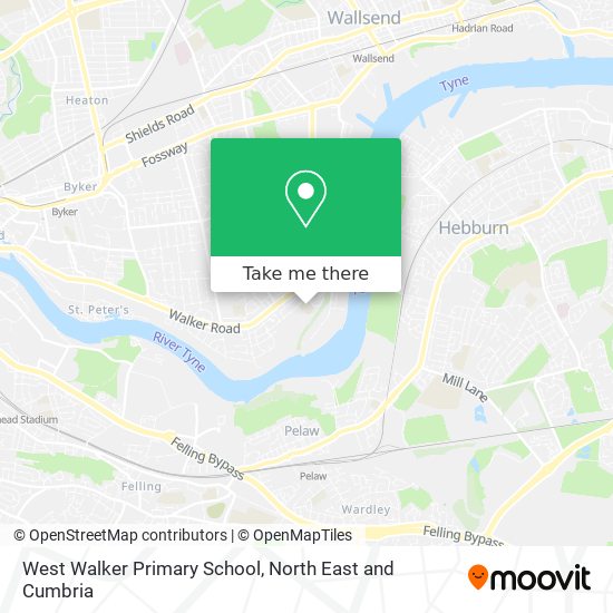 West Walker Primary School map