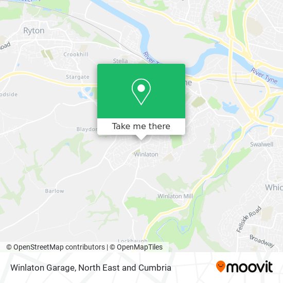Winlaton Garage map