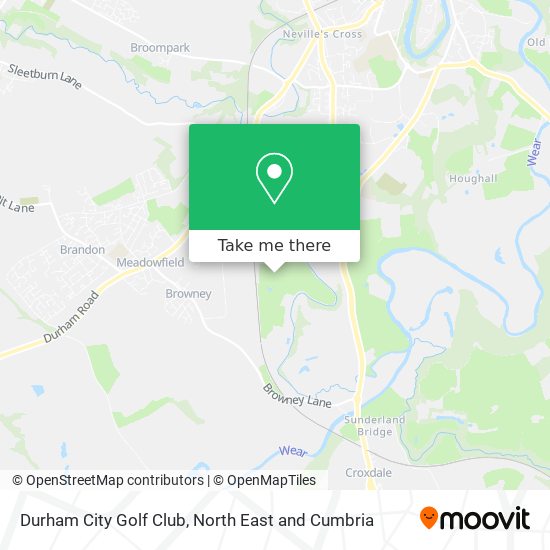 Durham City Golf Club map