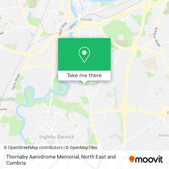 Thornaby Aerodrome Memorial map