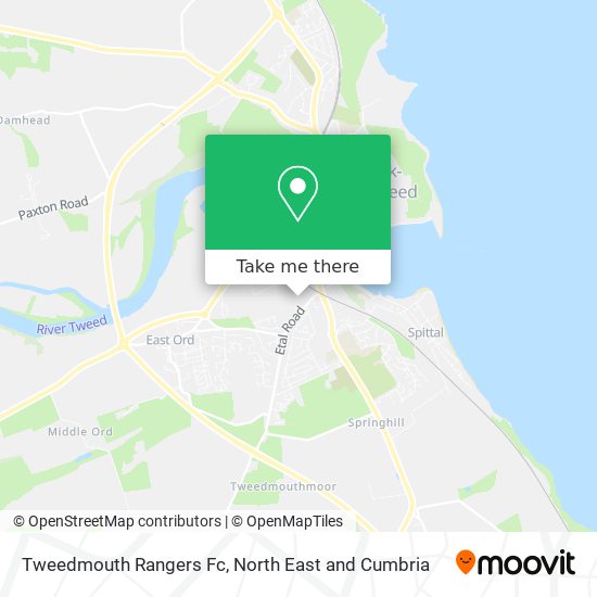 Tweedmouth Rangers Fc map