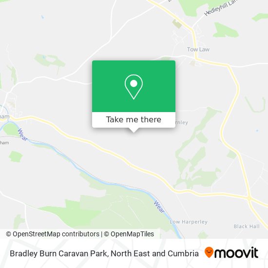 Bradley Burn Caravan Park map