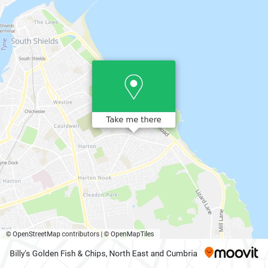 Billy's Golden Fish & Chips map