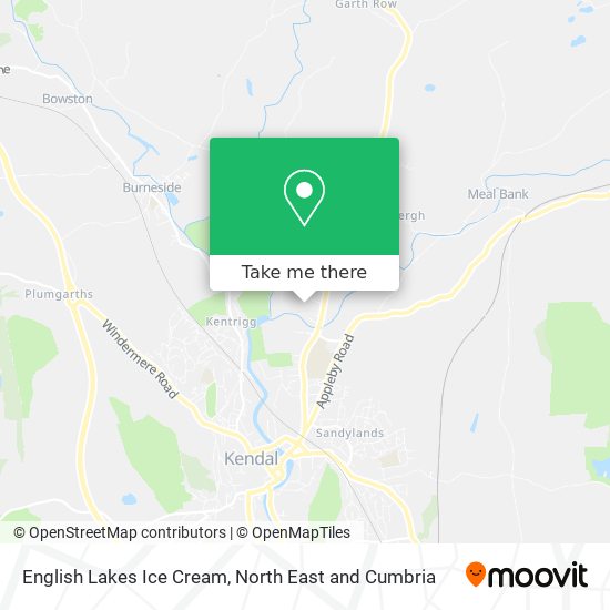 English Lakes Ice Cream map