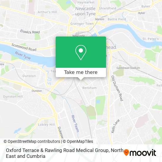 Oxford Terrace & Rawling Road Medical Group map