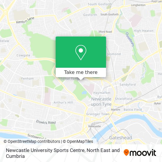 Newcastle University Sports Centre map