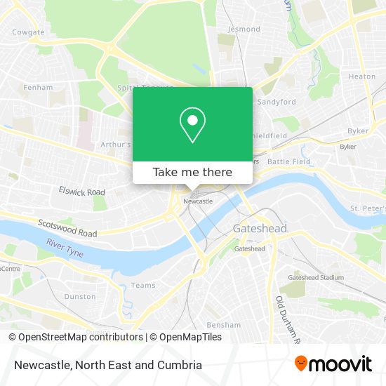 Newcastle map