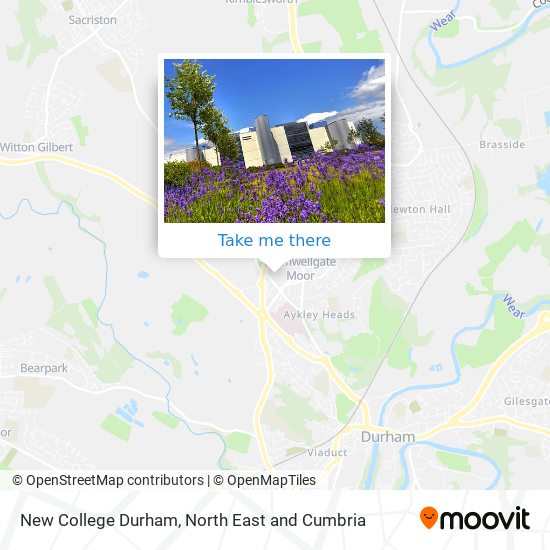 New College Durham map