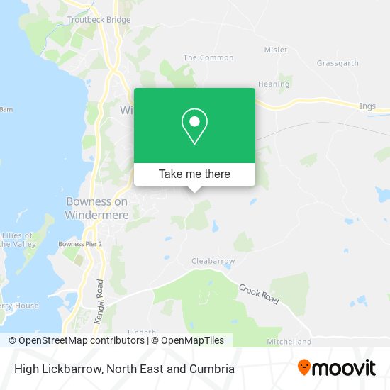 High Lickbarrow map