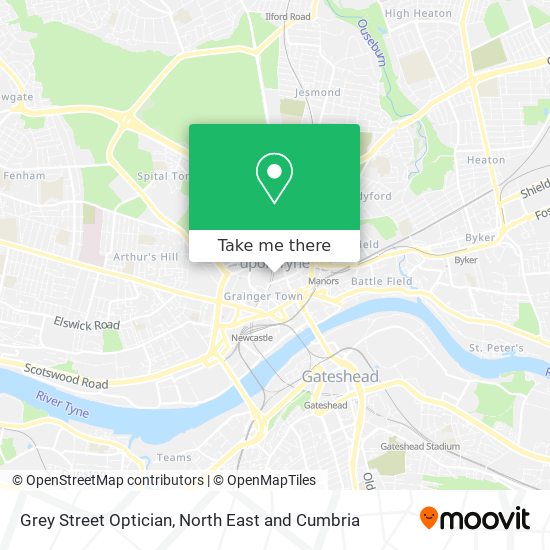 Grey Street Optician map