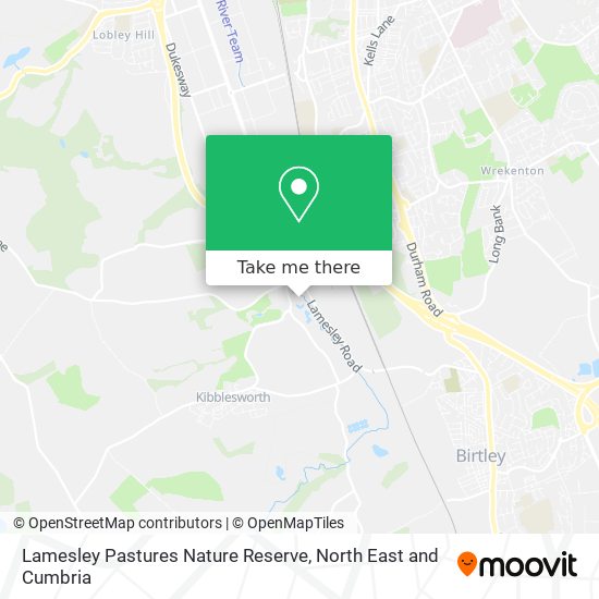 Lamesley Pastures Nature Reserve map