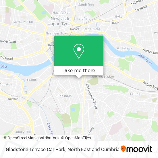 Gladstone Terrace Car Park map
