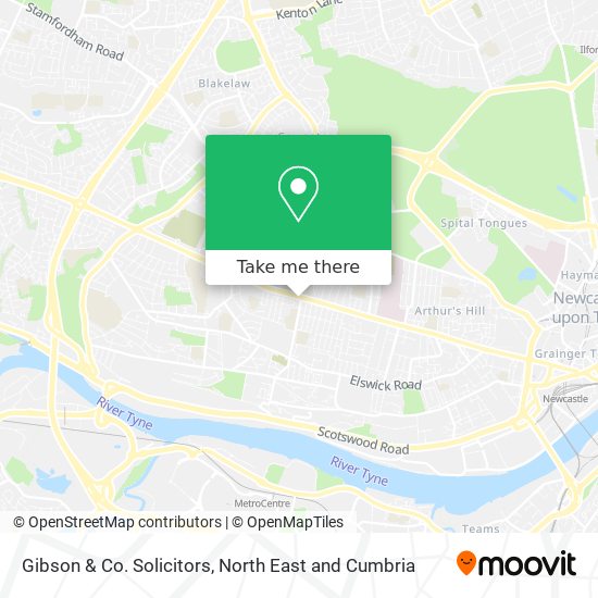 Gibson & Co. Solicitors map