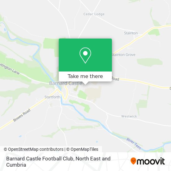 Barnard Castle Football Club map