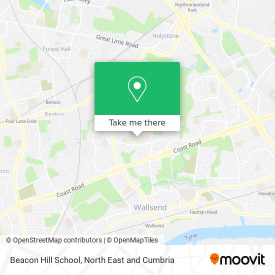 Beacon Hill School map