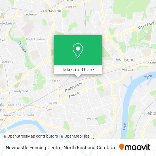 Newcastle Fencing Centre map