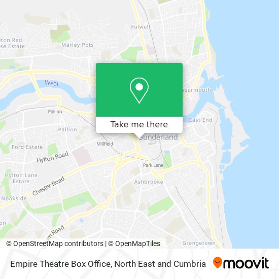 Empire Theatre Box Office map