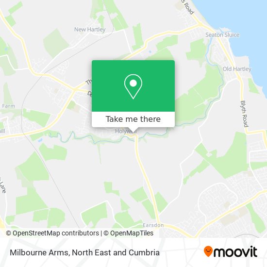 Milbourne Arms map