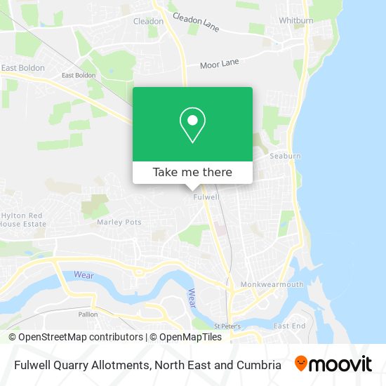 Fulwell Quarry Allotments map