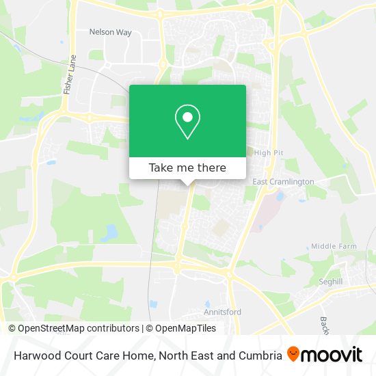 Harwood Court Care Home map