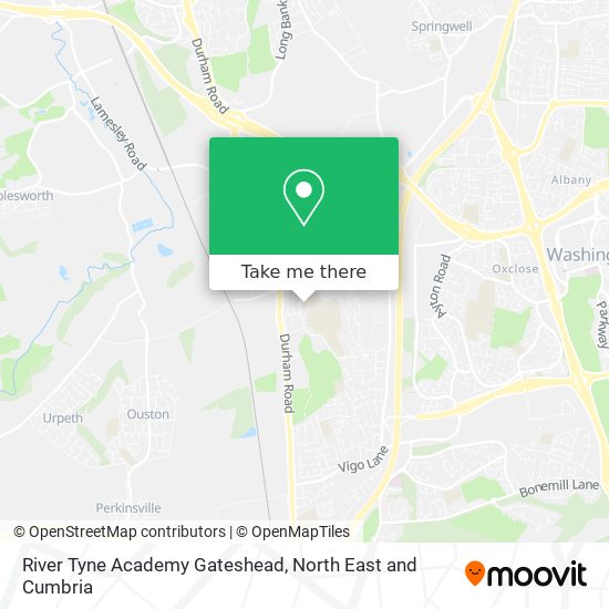 River Tyne Academy Gateshead map