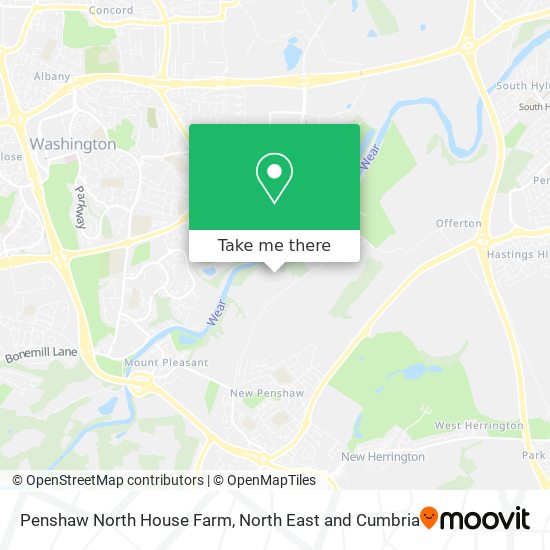 Penshaw North House Farm map