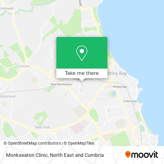 Monkseaton Clinic map